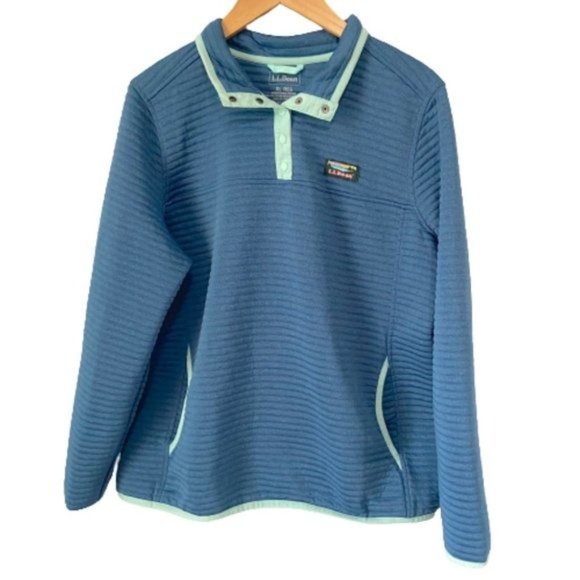 Ll Bean Teal Blue Womens Airlight Knit 